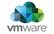 L'image représente le logo officiel de VMware, avec un nuage stylisé en forme de triangle composé de plusieurs couleurs vives, surmonté du nom 'VMware'. Ce logo symbolise la position de leader mondial de VMware dans les solutions de virtualisation, illustrant leur capacité à offrir des plateformes robustes et polyvalentes pour les environnements cloud et de data center, répondant aux besoins d'optimisation, de sécurité et de performance pour les infrastructures IT des entreprises.