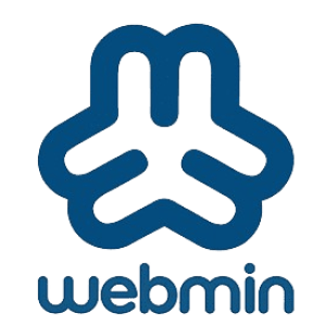 Logo Webmin, représentant la gestion gratuite et conviviale de serveur web pour des solutions économiques et robustes.