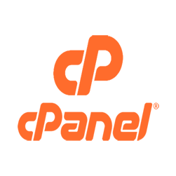 Logo officiel de cPanel en orange, symbole de gestion facile et intuitive de l'hébergement web.