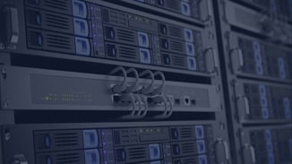 Afbeelding toont zorgvuldig geïnstalleerde 2U servers in een rack binnen een datacenter, met een duidelijk zicht op de voorkant van de servers en de netwerkconnectiviteit die naar de switch leidt. Dit beeld illustreert onze expertise in technische installatie en connectiviteitsbeheer om een succesvolle integratie en betrouwbare netwerkcommunicatie te garanderen, weerspiegelend onze toewijding aan efficiënte interventies en strenge technische controle.