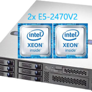 Rackserver met dubbele Intel Xeon 2x E5-2470v2 processors