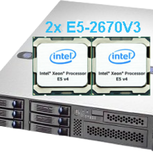 2U server met dubbele Intel E5-2670v3 processor voor maximale prestaties